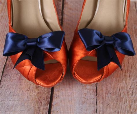 Orange Wedding Shoes Burnt Orange Wedding Navy Blue Wedding Etsy Orange Wedding Shoes Navy