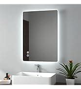 Emke Backlit Illuminated Bathroom Mirror With Lights X Mm Wall