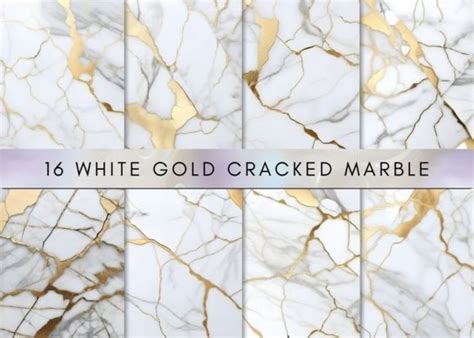 16 WHITE GOLD CRACKED MARBLE TEXTURE Graphic by UniqueMe · Creative Fabrica