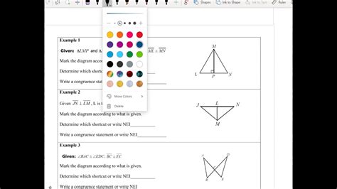 Geometry Lesson 14 3 Hl Triangle Congruence Shortcut And Summary Youtube