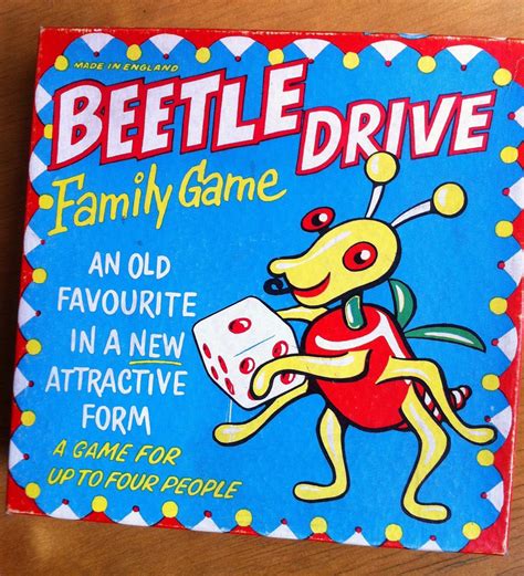 Beetle Drive Family Game Plastic Beetles and by bluevantreasures