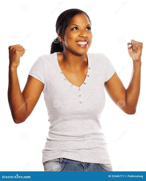 Happy Black Woman Stock Image - Image: 22446771