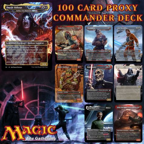 Mtg Proxy Star Wars 100 Card Commander Deck Sidious Strike For Magic