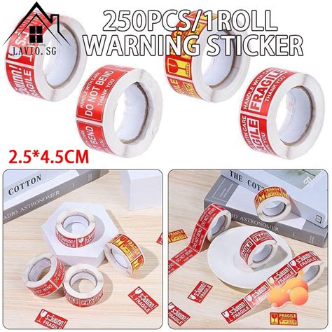 SG 250Pcs Roll Fragile Sticker Adhesive Special Fragile Label Handle