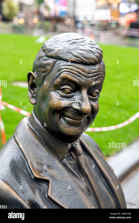 London Uk March Statue Of Mr Bean Sitting On A Bench