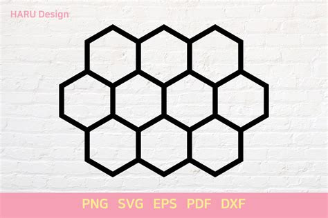 Honeycomb Outline Graphic By HARUdesign Creative Fabrica