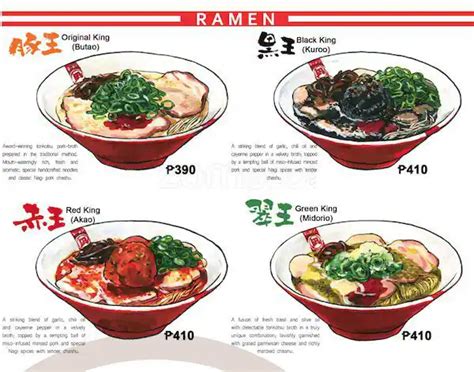 Ramen Nagi Menu Menu For Ramen Nagi Bonifacio Global City Taguig