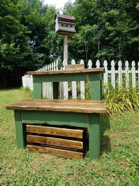 RUSTIC Wood Farmhouse BENCH Primitive Farm House Indoor | Etsy