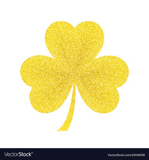 Golden Shamrock Royalty Free Vector Image Vectorstock