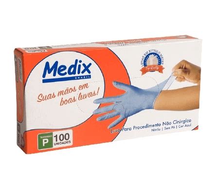 Luva Nitr Lica Azul Sem P Descart Vel Medix Medix Produzida Em