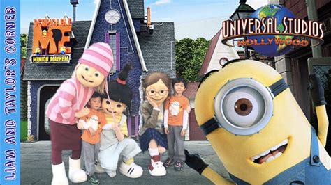 Despicable Me Minion Mayhem Intro And Meet Margo Agnes Edith Liam