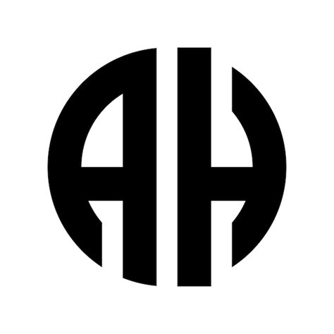 Premium Vector Letters Ah In A Circular Logo Design