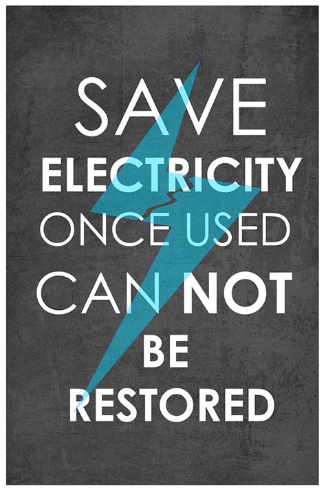 Save Electricity Poster Design on Behance