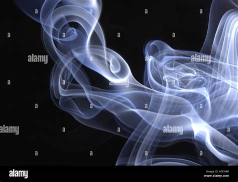 blue smoke trail black background fine art arty concept delicate ...