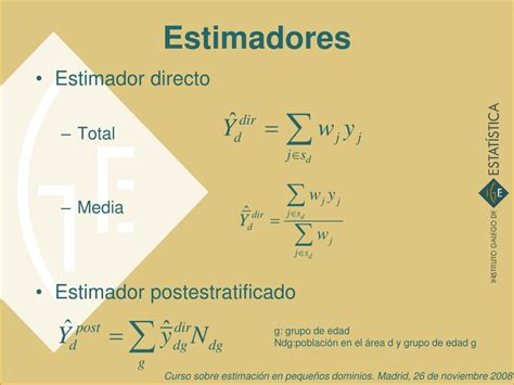 PPT ESTIMACIÓN EN ÁREAS PEQUEÑAS EN EL INSTITUTO GALEGO DE