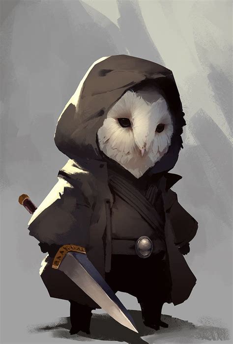 Owl Knight By Ber Yaourt Fantasy Character Design Character Design