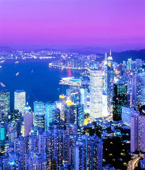 香港ビクトリアパークの夜景 Night View Of Victoria Park In Hong Kong Hong Kong New