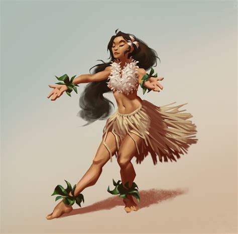 ArtStation Hawaiian Dancer Rafael Amorim Hawaiian Dancers