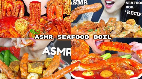 ASMR SEAFOOD BOIL MUKBANG COMPILATION YouTube