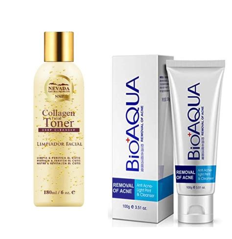 Ripley Limpiador Facial Colageno Y Gel Limpiador Antiacn Bioaqua