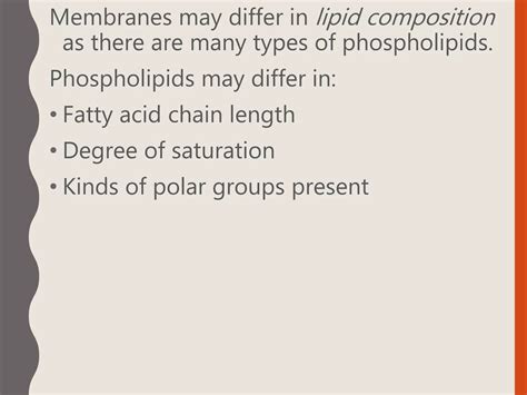 Chapter 5 Notes Cell Membranes And Signalling PPT