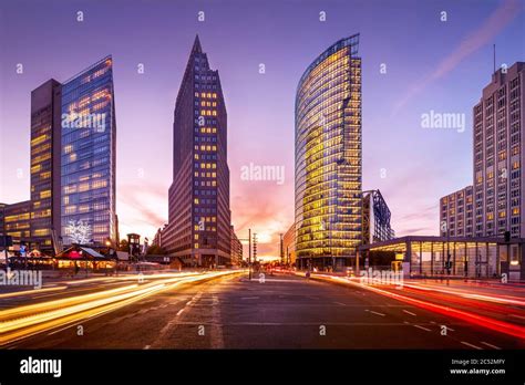 berlin, potsdamer platz at night Stock Photo - Alamy