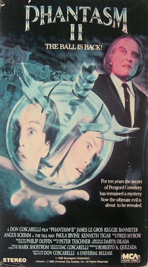 Phantasm Ii Vhs 1988 Don Coscarelli Film James Le Gross Reggie