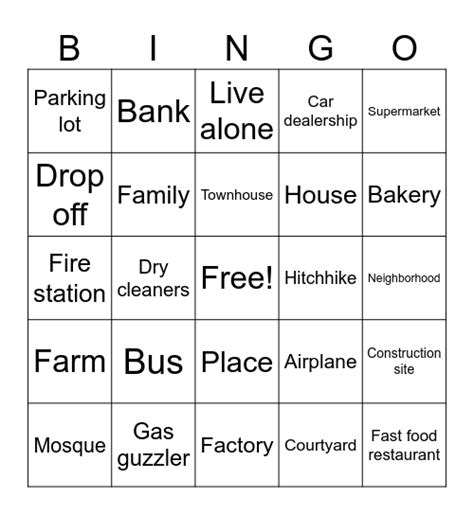 Unit 41 42 Vocab Bingo Card