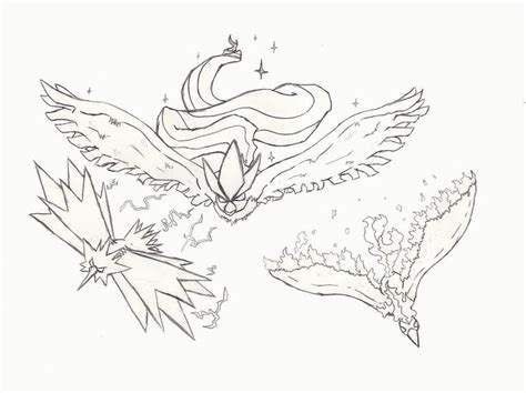 Articuno Zapdos Moltres Coloring Pages