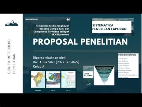 UAS GDB 311 Metodologi Penelitian Video Presentasi Proposal Penelitian