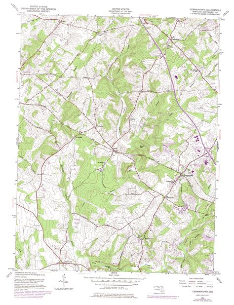 Germantown Topographic Map 124000 Scale Maryland