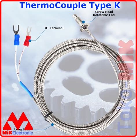 Jual Thermocouple K Type Drat M Thread Temperature Sensor Suhu