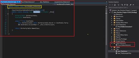 Display Method On Table Extension In D D F O Solutions