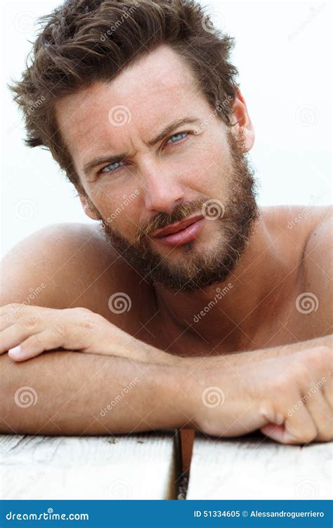 Portrait Of Confident Seductive Handsome Man Stock Image Image Of