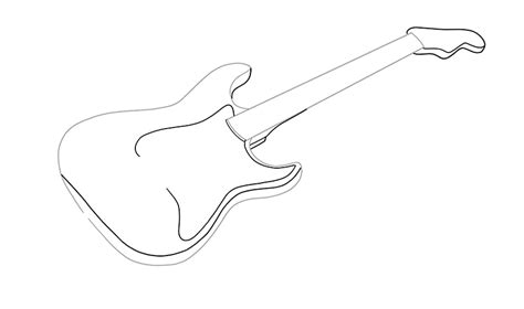 Guitar Drawing Step By Step