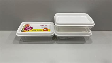 Amazon Unica Rectangle Container Plastic Food Storage Box With