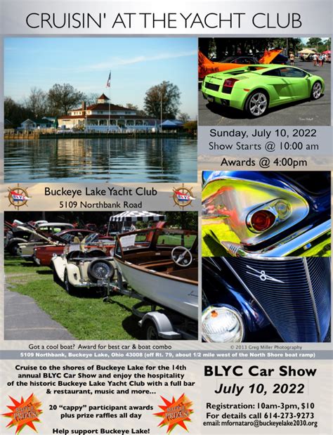 Cruisin' at the Yacht Club: Buckeye Lake Yacht Club Car Show - Escape to Buckeye Lake