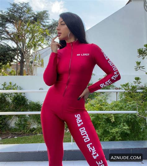 Belenegri Stunning Hot Red Workout Outfit Photoshoot AZNude