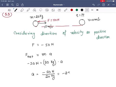 SOLVED A Constant Retarding Force Of 50 N Is Applied To A Body Of Mass