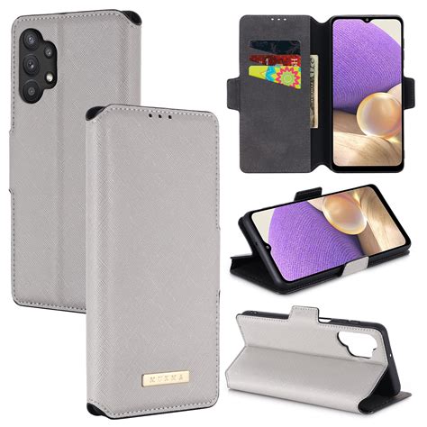 Feishell For Samsung A32 5G Business Style Luxury Wallet Case With