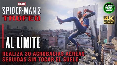 Marvel s Spider Man 2 Trofeo Al límite Realiza 30 acrobacias aéreas