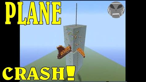 Minecraft Plane Crash Into Building Built In Minecraft Youtube