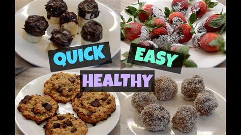 5 Easy Healthy Snacks Less Than 5 Ingredients ♥ Youtube