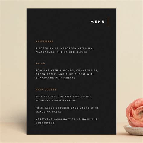 Plus Foil Pressed Menus By Up Up Creative Minted