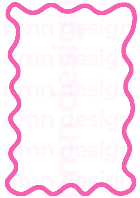 Thick Pink Wavy Border Etsy Pink Invitations Barbie Party