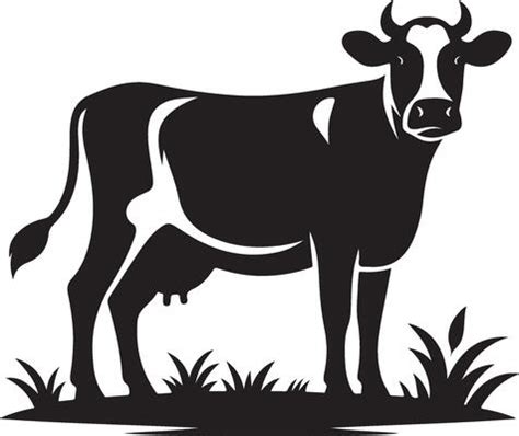 Cow Silhouette Vector Art, Icons, and Graphics for Free Download