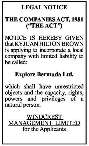 Explore Bermuda Ltd The Royal Gazette Bermuda News Business