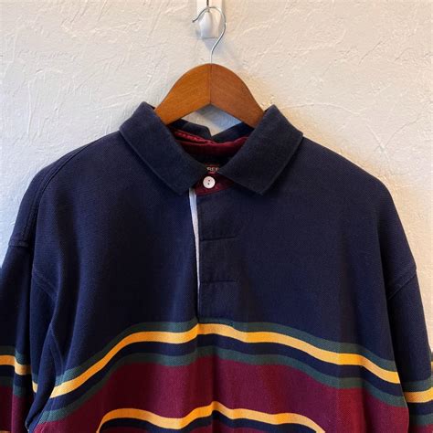 Roundtree Yorke 90s Vintage Style Navy Blue Depop