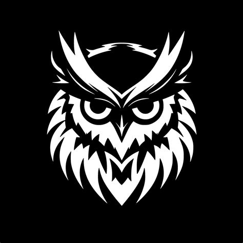 Owl, Black and White Vector illustration 33892601 Vector Art at Vecteezy