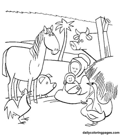 Nativity Animals Coloring Pages at GetColorings.com | Free printable ...